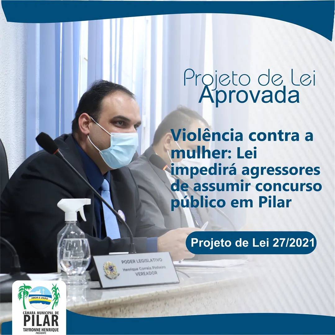 Violência contra a mulher: Lei impedirá agressores de assumir concurso público em Pilar